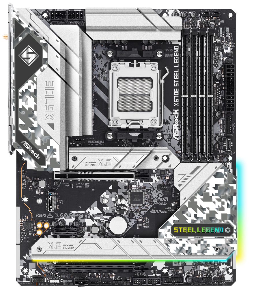 OPRAVENÉ - ASRock X670E Steel Legend / AMD X670 / AM5 / 4x DDR5 /  4x M.2 / HDMI / DP / USB-C / WiFi / ATX